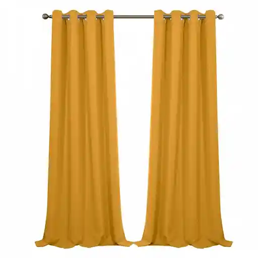 MYSKY HOME mustard yellow blackout curtain single panel bedroom